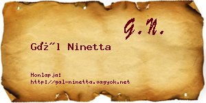 Gál Ninetta névjegykártya